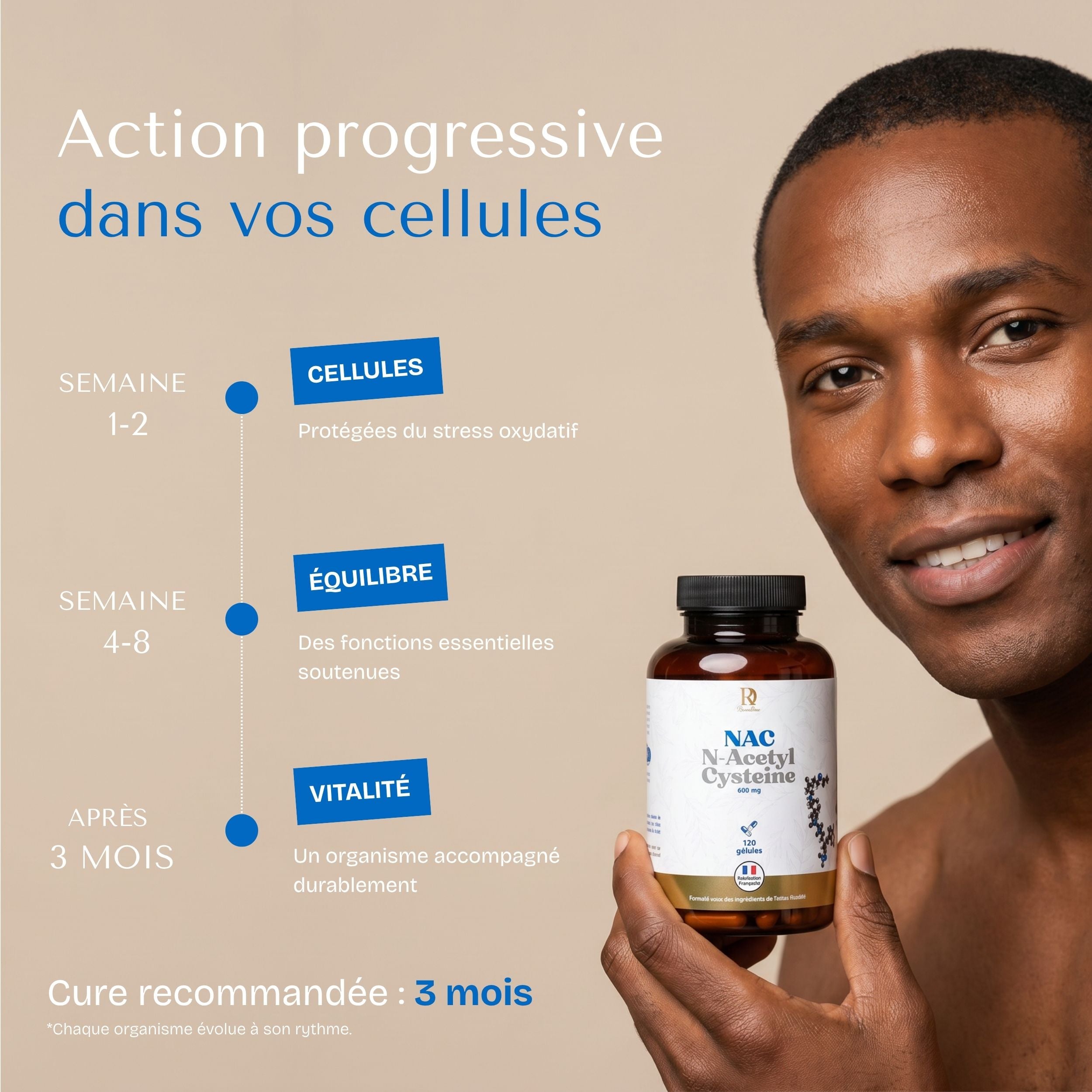 NAC 600mg (N-Acetyl Cysteine) - 3 mois de cure