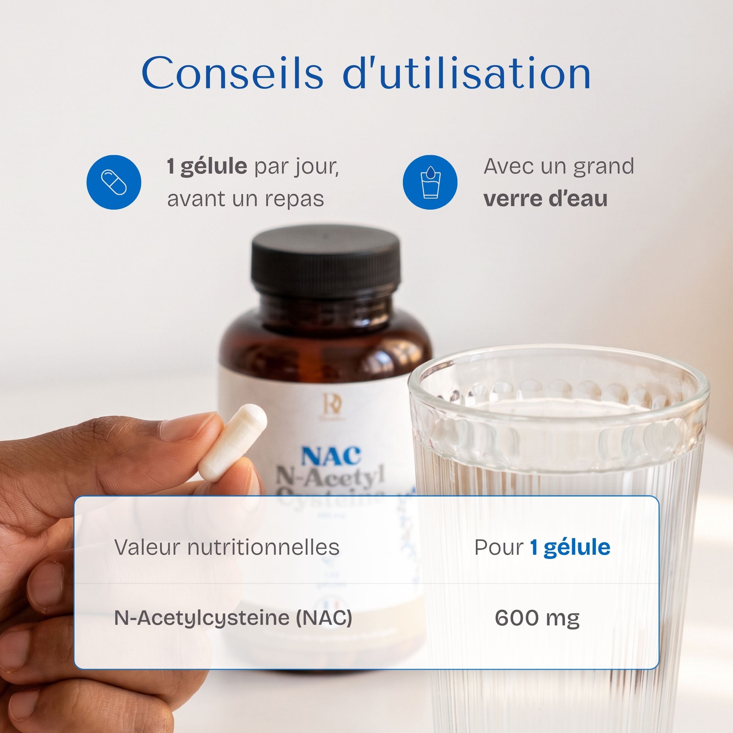 NAC 600mg (N-Acetyl Cysteine) - 3 mois de cure
